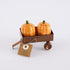 Mud Pie PUMPKIN SALT AND PEPPER, shaker 2 1/4" x 1 3/4" dia | wagon 1 1/2" x 3" x 2"