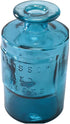 Time Concept Valencia 100% Recycled Glass Jar - Siete, Blue - Handcrafted Flower Vase, Home Centerpiece Décor