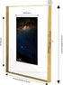 Double Floating Brass 4x6 Picture Frame Double 4x6 Folding Picture Frames,2 Opening Fold Photo Frame Gold Metal Pressed Classical Photo Frame,Wedding,Events Gifts