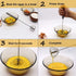 Eggbeater, Semi-Automatic Manual Eggbeater, Stainless Steel Semi-automatic Rotary Eggbeater, Hand-Push Rotary Mixer, Semi-Automatic Eggbeater Use to Eggs, Flour, Milk, Cream and Coffee 3 Pack