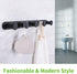 Towel Hook Rack Matte Black, Angle Simple SUS304 Stainless Steel Bathroom Hook Rail 5 Hooks, Utility Kitchen Towel Holder, Wall Mount