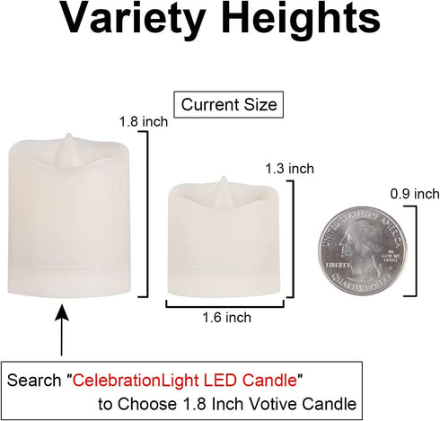 Flameless Candles Tea Lights with Remote Votive Candle LED Tea Light with Timer Realistic White Flickering Tealights Fake Candle - Battery Operated 200 Hours Holiday Decoration 1.3" Set of 12 Candles