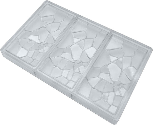 Crack Shape Chocolate Bar Mold Polycarbonate Energy Bar Moulds Chocolate Maker