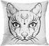 Britimes Throw Pillow Covers 18x18 Inches Home Decor Set of 4 Pillow Cases Decorative for Bed Sofa Cushion Couch Outdoor Capricorn Cat Feather Moth Gothic Pillowcases (Black and White) ¢‚¬¦