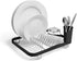 Umbra 330065-744 Sinkin Drying Rack Dish Drainer Caddy with Removable Cutlery Holder Fits in Sink or on Counter top, Medium, Black/Nickel