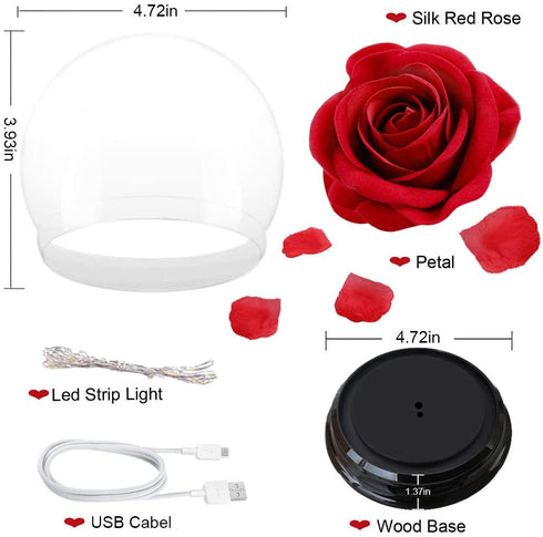 Valentine's Day Gifts for her,Birthday Gifts Beauty and Beast Rose for her, Forever Flower for Valentine's Day Wedding Anniversary Christmas Rose Gift Presents