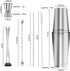 Bartender Kit with Stand,Cocktail Shaker Set Stainless Steel Bar Tool Set for Drink Mixing with Mixing Spoon Measuring Jigger, Liquor Pour Awesome Drink