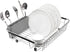 SANNO Over The Sink Expandable Dish Drying Rack, Dish Drainer,Dish Rack Dish Drainer Rack Plate Holder Basket in Sink or On Counter with Utensil Silverware Storage Holder, Rustproof Stainless Steel