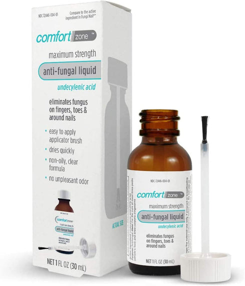Comfort Zone Anti Fungal Liquid Solution, Eliminates Fungus on Fingers, Toes & Around Nails, 1 FL OZ (30ml)