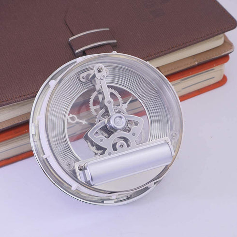 MoreChioce Transparent Clock Insert, 4-1/16 Inch (103mm) Built-in Clock with Roman Numeral Quartz Movement DIY Clock Accessories