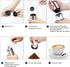 AVNICUD Manual Coffee Grinder, Hand Coffee Grinder with Adjustable Conical Ceramic Burr, Triangular and with Foldable Handle Mill for Precision Brewing