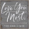 Simply Said, INC Perfect Pallets Petites - Love You Most. The End, 8x8 in Wood Sign PET19538