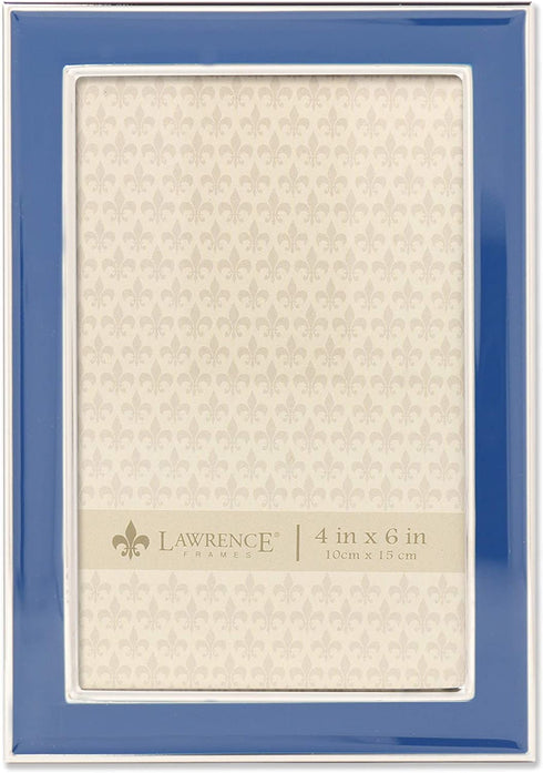 Lawrence Frames 4x6 Navy Enamel Picture Frame, Blue