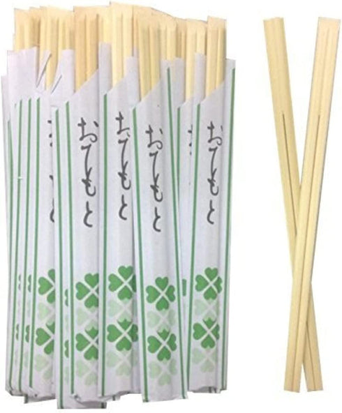 Solid No Splinter Chopsticks 40 pairs | Individually Wrapped Disposable Wooden Chopstick | Best for Sushi & Asian Dishes