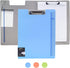 Foldable Clipboard, Enclosed Clipboards Folio,360 Degree Flip Folio Clipfolio,Closing Clipboard Padfolio, Used for Nurse Clipboard and Office Arch Clipboard,Colorful Covered Clipboard. (Blue, Upper)