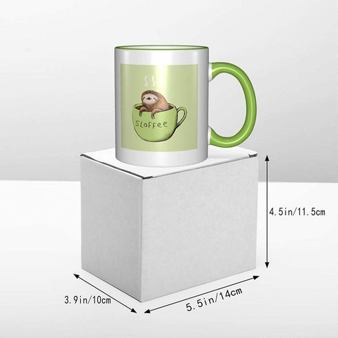 A Damned Adorable Sloth And Coffee Coffee Mug Ceramic Tea Cup Gift for Office and Home 11 Oz