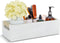 Bathroom Decor Box with Mason Jar and Artificial Flower Toilet Paper Storage Basket Toilet Tank Tray Decorative Box for Bathroom Countertop Kitchen Tabke Livingroom Home Decor