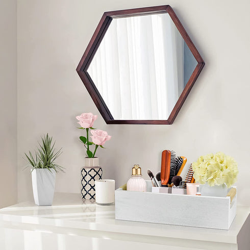 Bathroom Decor Box with Mason Jar and Artificial Flower Toilet Paper Storage Basket Toilet Tank Tray Decorative Box for Bathroom Countertop Kitchen Tabke Livingroom Home Decor