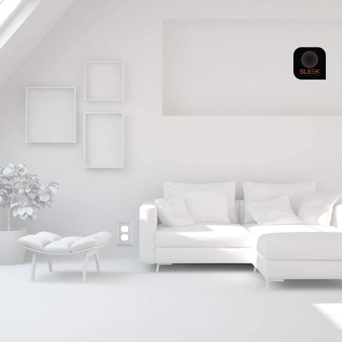 Pack of 4 Wall Plate Outlet Switch Covers by SleekLighting | Classic White Architecture Wall plates| Variety of Styles: Decorator/Duplex/Toggle/Blank/& Combo | Size: 1 Gang Duplex Receptacle