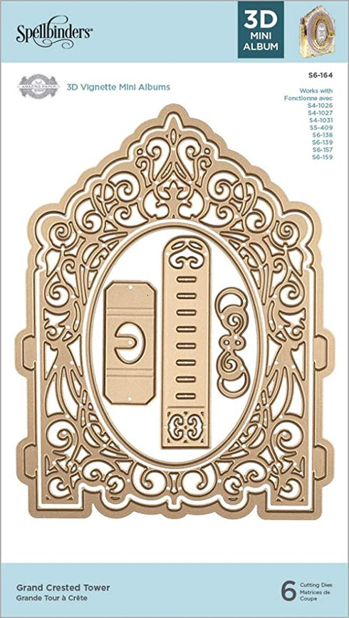 SPELLBINDERS PAPERCRAFTS, INC SHAPEABILITIES Dies CRST, Grand Crested Tower