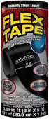 Flex Tape Rubberized Waterproof Tape, 8" x 5', Black