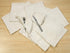 Hausattire Cloth Dinner Napkins in Cotton Flax Fabric with Hemstitched Detailing & Mitered Corners - 20x20 Inches (Set of 12, Natural)