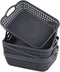 Morcte Small Storage Basket, Plastic Mesh Organizer Basket (Grey, Set of 6)
