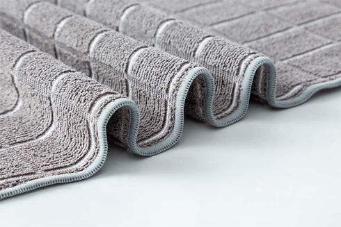 Microfiber Dish Towels - Soft, Super Absorbent and Lint Free Kitchen Towels - 8 Pack (Lattice Designed Gray Colors) - 26 x 18 Inch
