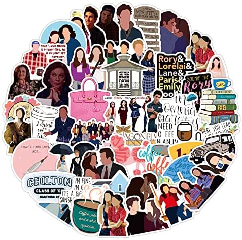 Gilmore Girls Stickers | 50 PCS | Vinyl Waterproof Stickers for Laptop,Skateboard,Water Bottles,Computer,Phone, Cute Anime Stickers