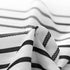 JINCHAN Black and White Shower Curtain Fabric Shower Curtain for Bathroom Modern Black Striped Shower Curtain Summer Waterproof in Bath 70x72 inches Long Shower Curtains Set with Curtain Hooks 1 Panel