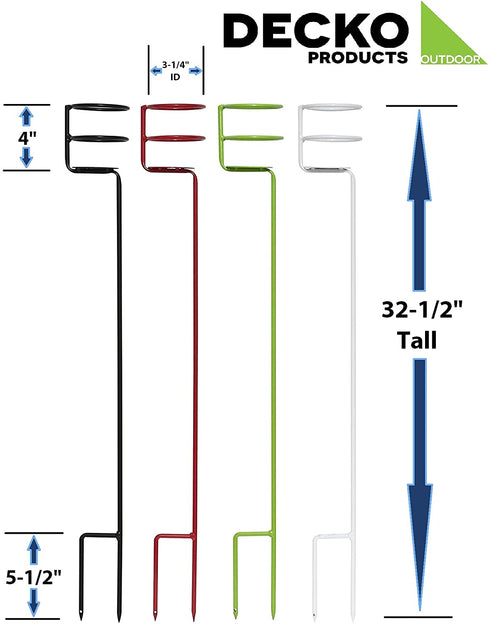 Decko Heavy 30251 Duty Outdoor Beverage/Drink Holder Stakes, 4 Count (Pack of 1)