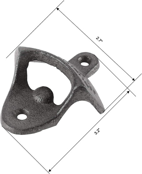 Artilife 12Pack Wall Mounted Bottle Openers Cast Iron Rustic Vintage Style Beer Bottle Opener with Screws for Home Bars