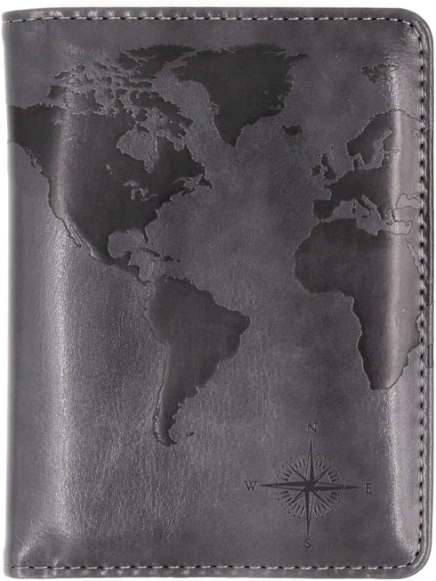 Kandouren RFID Passport Holder Cover Case,Travel Accessories for Men,passport wallet with Gray Leather for Mens,best gifts for travelers & travel,credit card and ID holder wallets