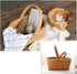 LIOOBO Seagrass Basket,Portable Handmade Rattan Storage Container Storage Basket Houseware Storage Basket Wooden Woven Storage Basket with Handle 9.474 inch