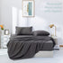 LBRO2M Bed Sheet Set Queen Size 16 Inches Deep Pocket 1800 Thread Count 100% Microfiber Sheet,Bedding Super Soft Comfortable, Cool Warm,4 Piece?Dark Grey?