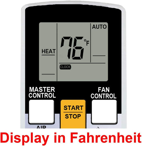 Replacement for Fujitsu Air Conditioner Remote Control Model Number AR-RAH1U