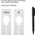 Blulu 50 Pack White Clothing Rack Size Dividers Closet Dividers Rectangular Clothing Hangers Dividers with 1 Piece Marker Pen