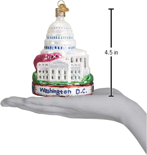 Old World Christmas Cities, Places and Landmarks Glass Blown Ornaments for Christmas Tree Washington D.C