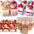 INDRAH 50 Pack 5 oz Clear Plastic Dessert Shooter Cups with Spoons and Lids/ Footed Dessert Shooters for Parfait, Appetizer, Dessert Shot Glasses & Party Serving Tumbler Cups
