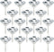 Kuqqi 25 Pcs 25mm Diamond Clear Crystal Upholstery Nails Sofa Headboard Nails Buttons Tack Furniture Tacks Wall Decor,Round Buttons with Metal Loop for DIY Decorative