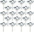 Kuqqi 25 Pcs 25mm Diamond Clear Crystal Upholstery Nails Sofa Headboard Nails Buttons Tack Furniture Tacks Wall Decor,Round Buttons with Metal Loop for DIY Decorative