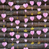 Mybbshower Gold Pink 3D Paper Heart Crown Garland Girl Princess Birthday Party Nursery Room Decor Balloon Tail Pack of 5