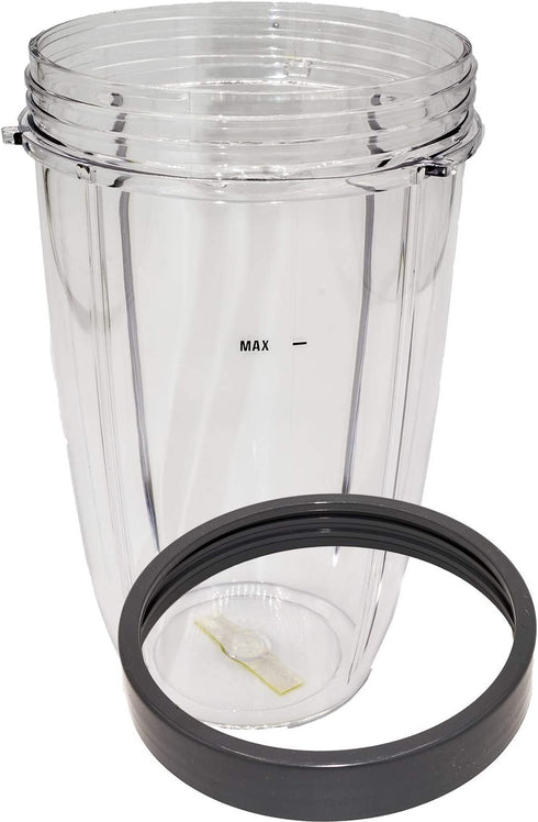 Blendin 2 Pack 24 Ounce Tall Cup with Lip Rings, Compatible with Nutribullet 600W, 900W, NB-101B, 900 Pro Series Blenders