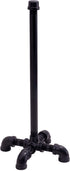 Pipe D‰COR Black Electroplated Industrial Paper Towel Holder, Rustic Kitchen Farmhouse Decoration, Durable Metal Base and Stand Set