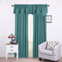 NICETOWN Kitchen Curtains Valances - Half Window Topper Treatment Scalloped Valances Tiers for Living Room/Bedroom/Bathroom/Office Decor, 52" W by 18" Long, Sea Teal, 2 Panels
