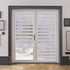 LUCKUP Horizontal Window Shade Blind Zebra Dual Roller Blinds Day and Night Blinds Curtains?Easy to Install 35.4" x 90" Grey