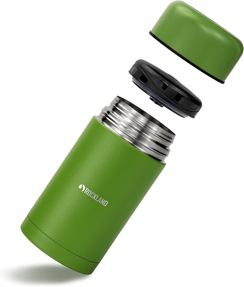Thermos for Hot Food ROCKLAND COMET Vacuum Insulated Lunch Container Stainless Steel Lunch Box Easy to clean Wide Mouth Food Jar 3 Different Capacities 1000 ml / 33.8 Oz, GREEN)