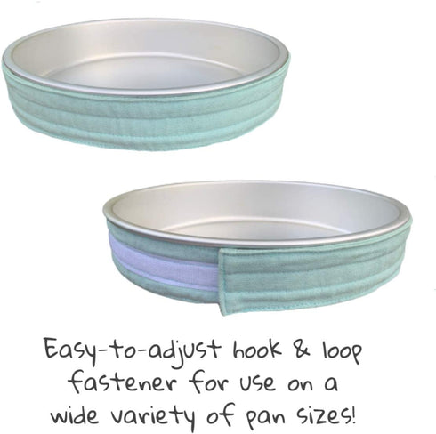 Harleys Cake Strips Easy Bake Oven Accessories I PACK OF 2 - Even Baking Strips for Cake Pans I 48 Long & 1.75 Wide Adjustable Hook and Loop Fastener Strap - Cotton Fabric Strip I Baking Tools