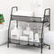 Yancorp Spice Rack Organizer for Countertop 2 Tier Bathroom Shelf Organizer with 4 Hooks Standing Storage Rack for Kitchen Bathroom Bedroom and Office (Black)
