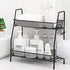 Yancorp Spice Rack Organizer for Countertop 2 Tier Bathroom Shelf Organizer with 4 Hooks Standing Storage Rack for Kitchen Bathroom Bedroom and Office (Black)